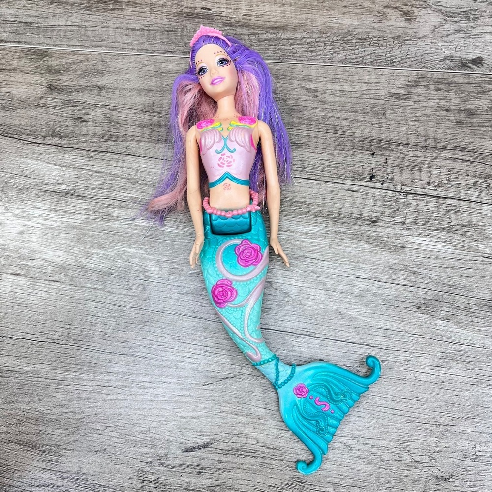 Barbie Fairytopia Mermaidia Shella‎ Doll 2006 Pink Purple Hair Articulated